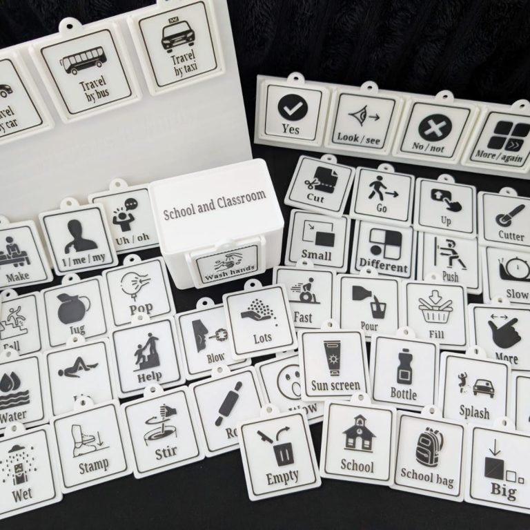 Non-verbal and autistic school and classroom tags